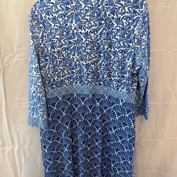 J.M. Laughlin Blue and White Print Dress - Picture 4 of 6